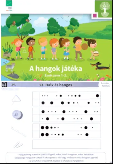 A hangok játéka - NAT - Ének-zene 1. osztály tankönyv - Ének-zene 2. osztály tankönyv - Látható hangok program